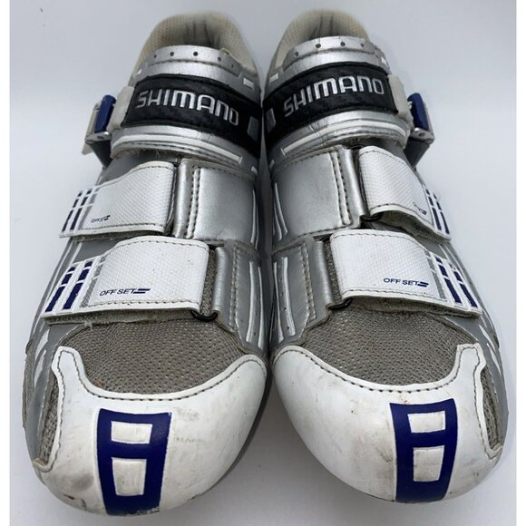 Shimano SH-R085 Men's Road Cycling Bicycle Shoes Silver White 44 EUR 9.7 US - Picture 1 of 16